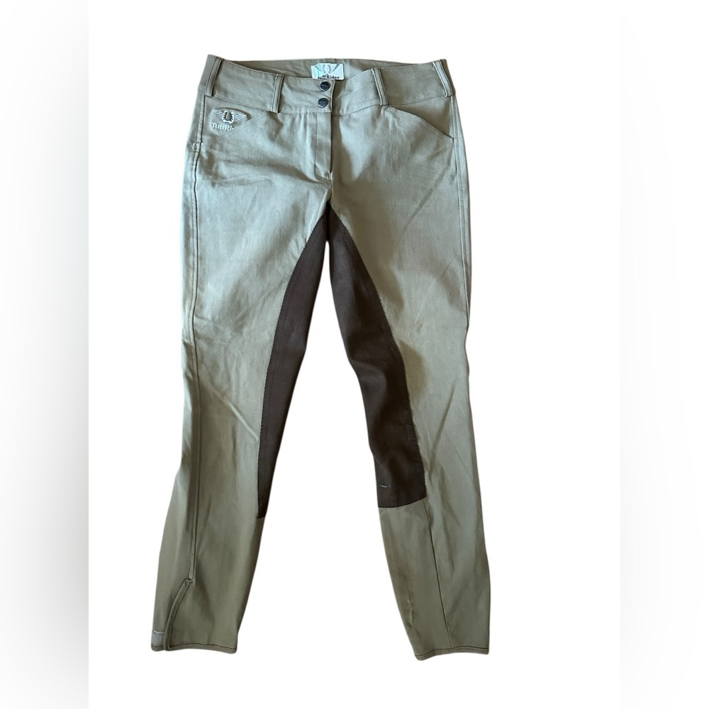 Tuffrider Stylish Women's Tan and Brown Straight-Leg Riding Pants